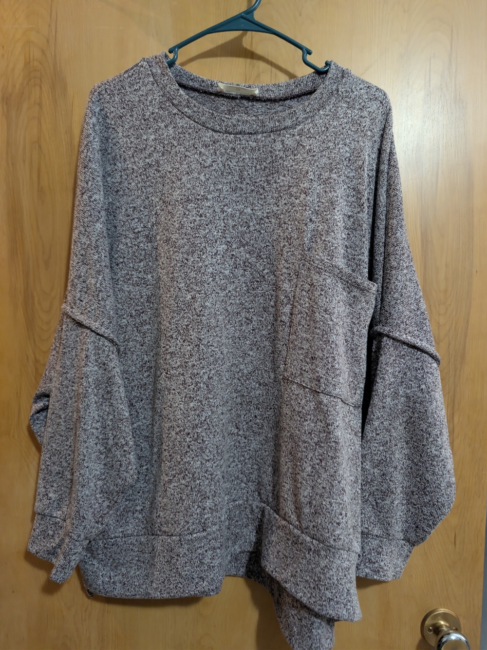 Zenana Outfitters Heathered Mauve Oversized Sweatshirt